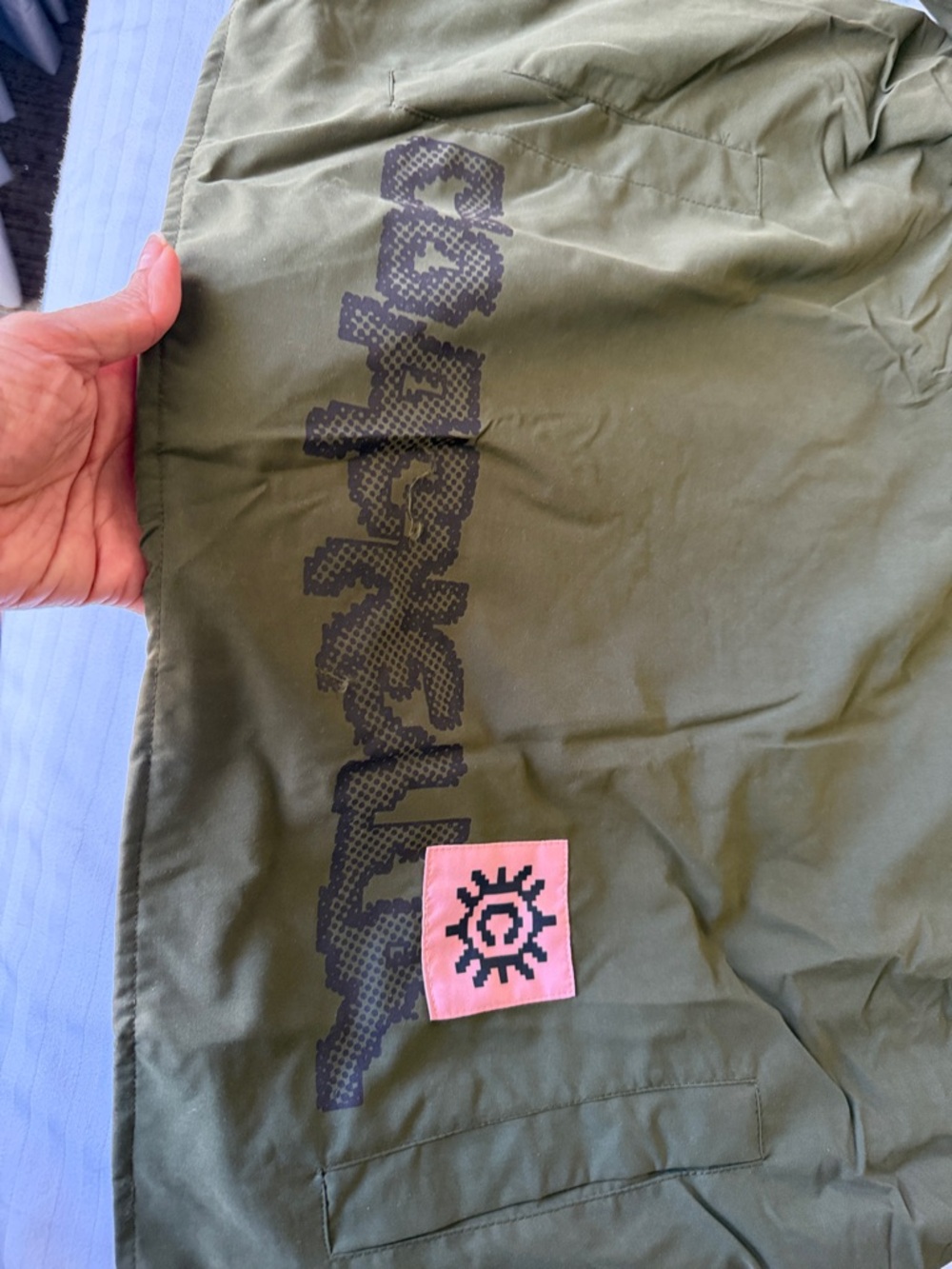 Coachella Olive Green Bomber-Style baggy Pullover with pockets